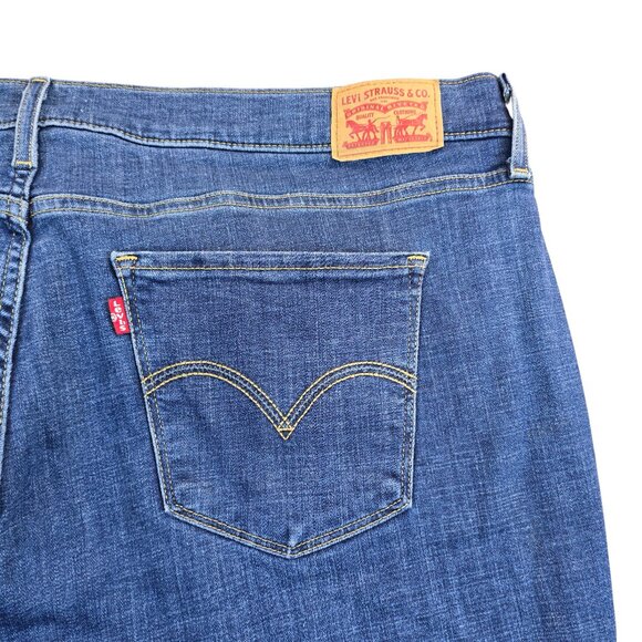 Levi’s Jeans Womens 20W Blue Classic Straight Plus Size Stretch Denim Mid Rise - Picture 7 of 15